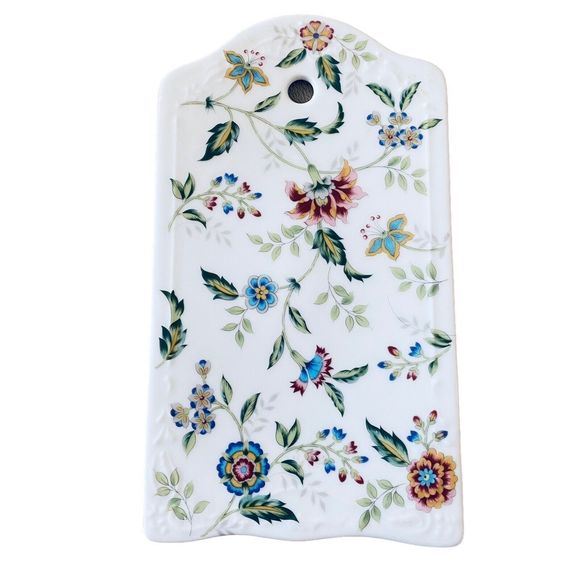 Andrea by Sadek Porcelain Cheese Board Trivet Wall Decor Floral Buckingham - Picture 1 of 6